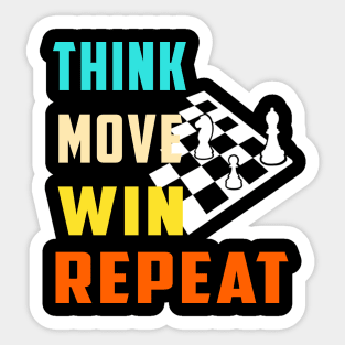 Funny Chess Player Board Game - Chess Play Steps Sticker